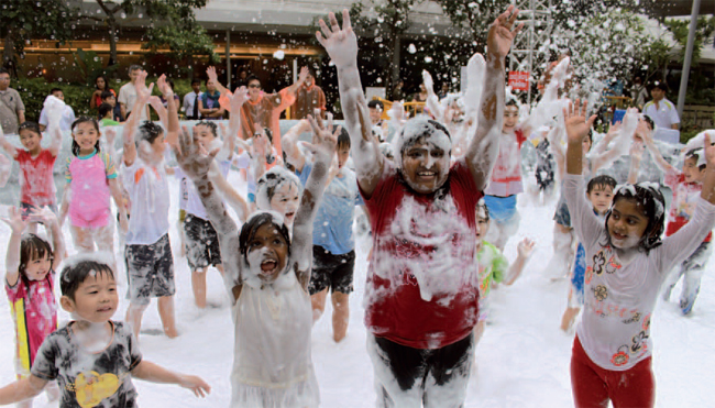 Innovative events such as IMM Building's foam and bubble party enhance retail experiences for shoppers